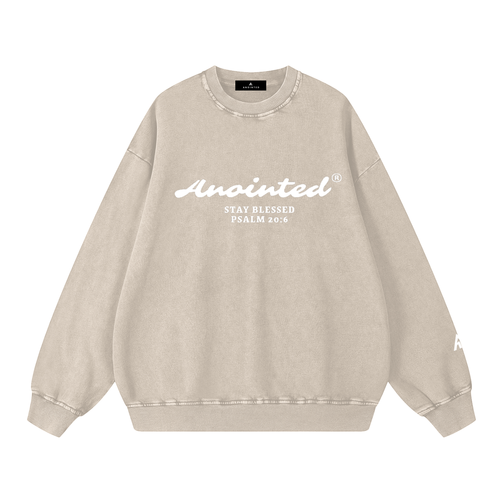 Anointed Snow Washed Oversized Sweatshirt