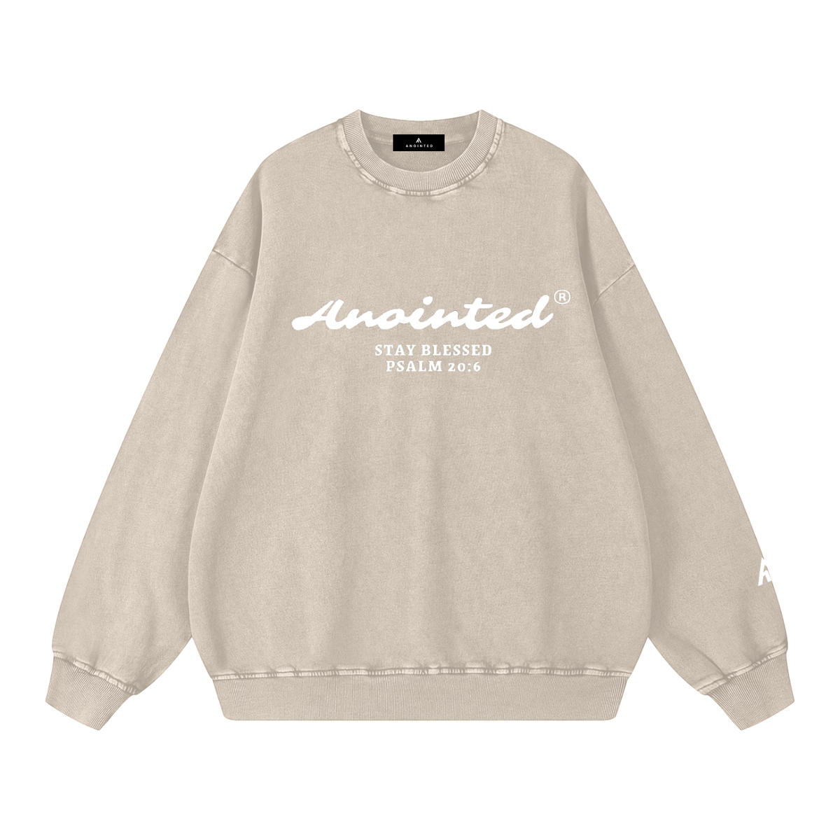 Anointed Snow Washed Oversized Sweatshirt