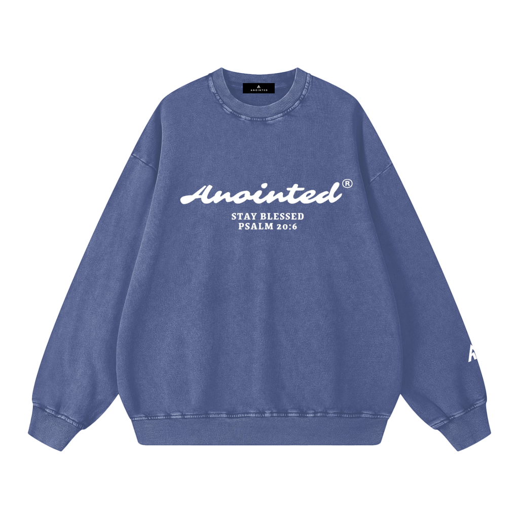 Anointed Snow Washed Oversized Sweatshirt
