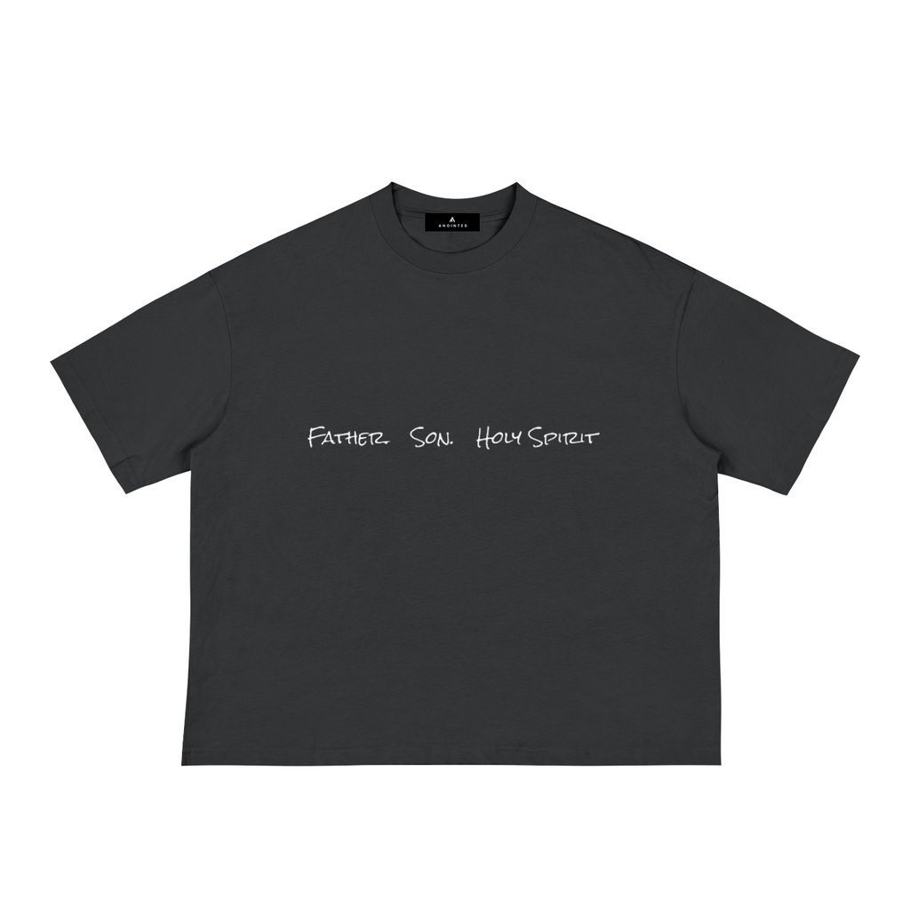 Anointed "FATHER, SON, HOLY SPIRIT" Boxy Tee