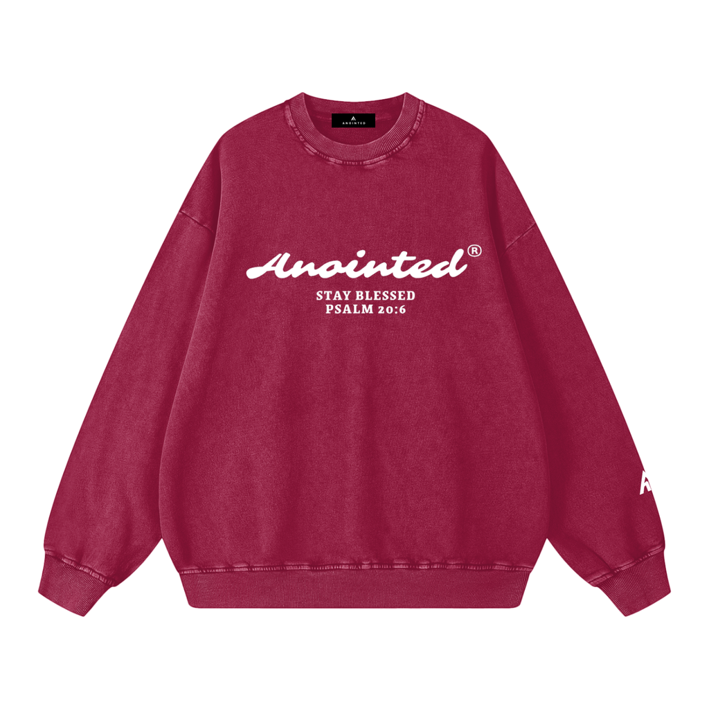 Anointed Snow Washed Oversized Sweatshirt