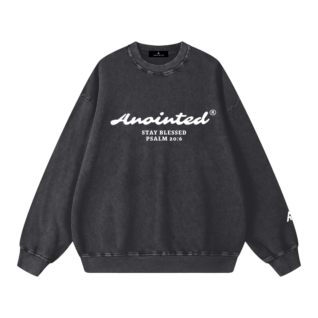 Anointed Snow Washed Oversized Sweatshirt