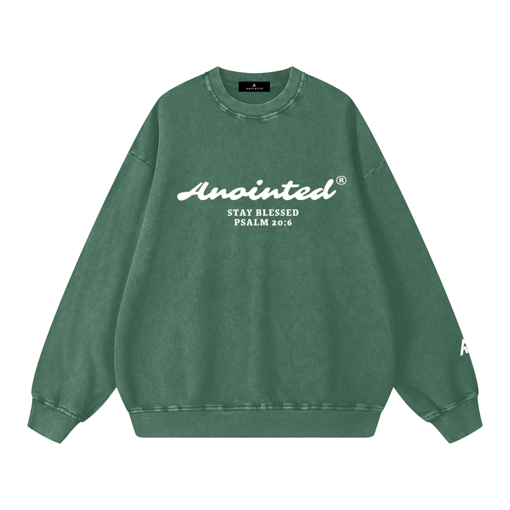 Anointed Snow Washed Oversized Sweatshirt