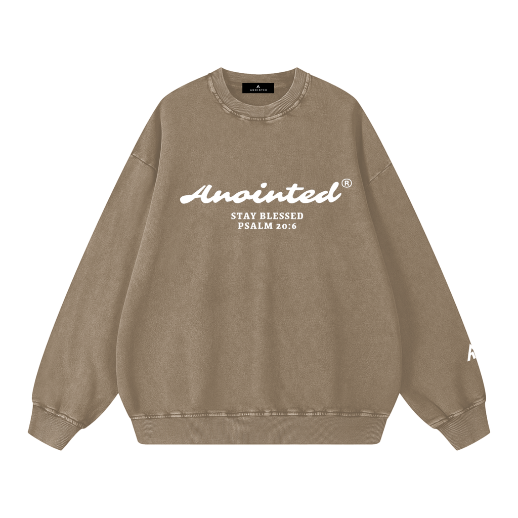 Anointed Snow Washed Oversized Sweatshirt
