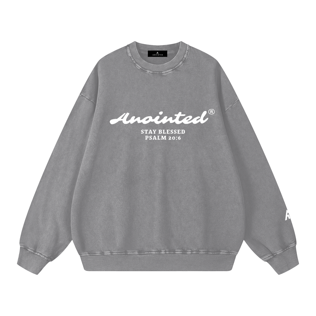 Anointed Snow Washed Oversized Sweatshirt